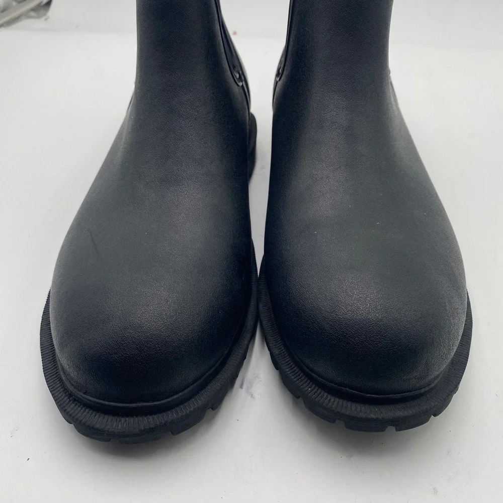 Bogs Carson Waterproof Chelsea Rain Boots Mens 10 Black Rubber 71395-001 Ankle